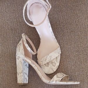 JustFab Women's Snakeskin Pattern Heels